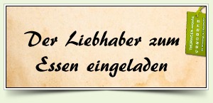 Der Liebhaber zum Essen eingeladen