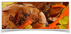 Gefüllter Wildschweinbraten