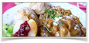 Hirschgulasch mit Pfifferlingen