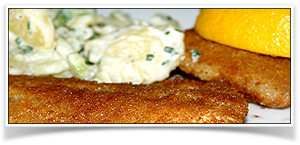 Kabeljaufilet im Bierteigmantel