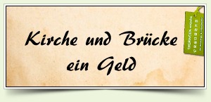Kirche und Brücke ein Geld