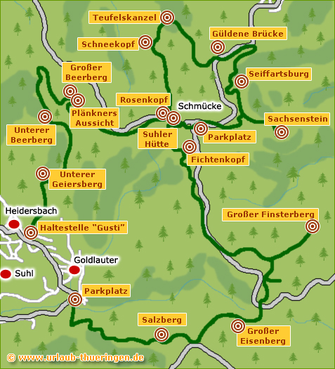 Wanderkarte Gipfelwanderweg ThueringerWald