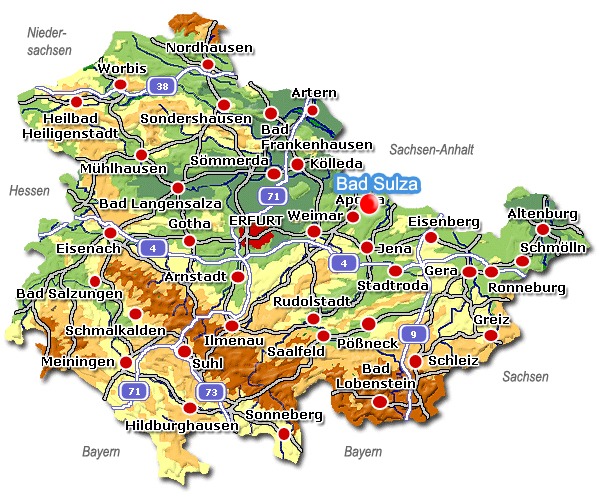 Karte Bad Sulza Thüringen
